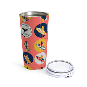 Find Your Coast 20 oz Stainless Steel Surfer Girl Art Stainless Steel Tumbler FIND YOUR COAST  CO