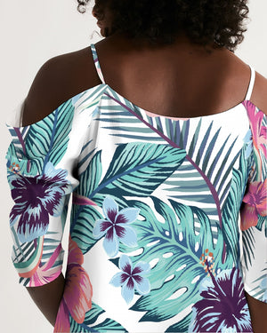 Women's Island Life Open Shoulder A-Line Dress FIND YOUR COAST  CO