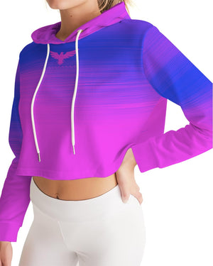 Women's Summer Eclipse Cropped Long Sleeve Hoodie FIND YOUR COAST  CO