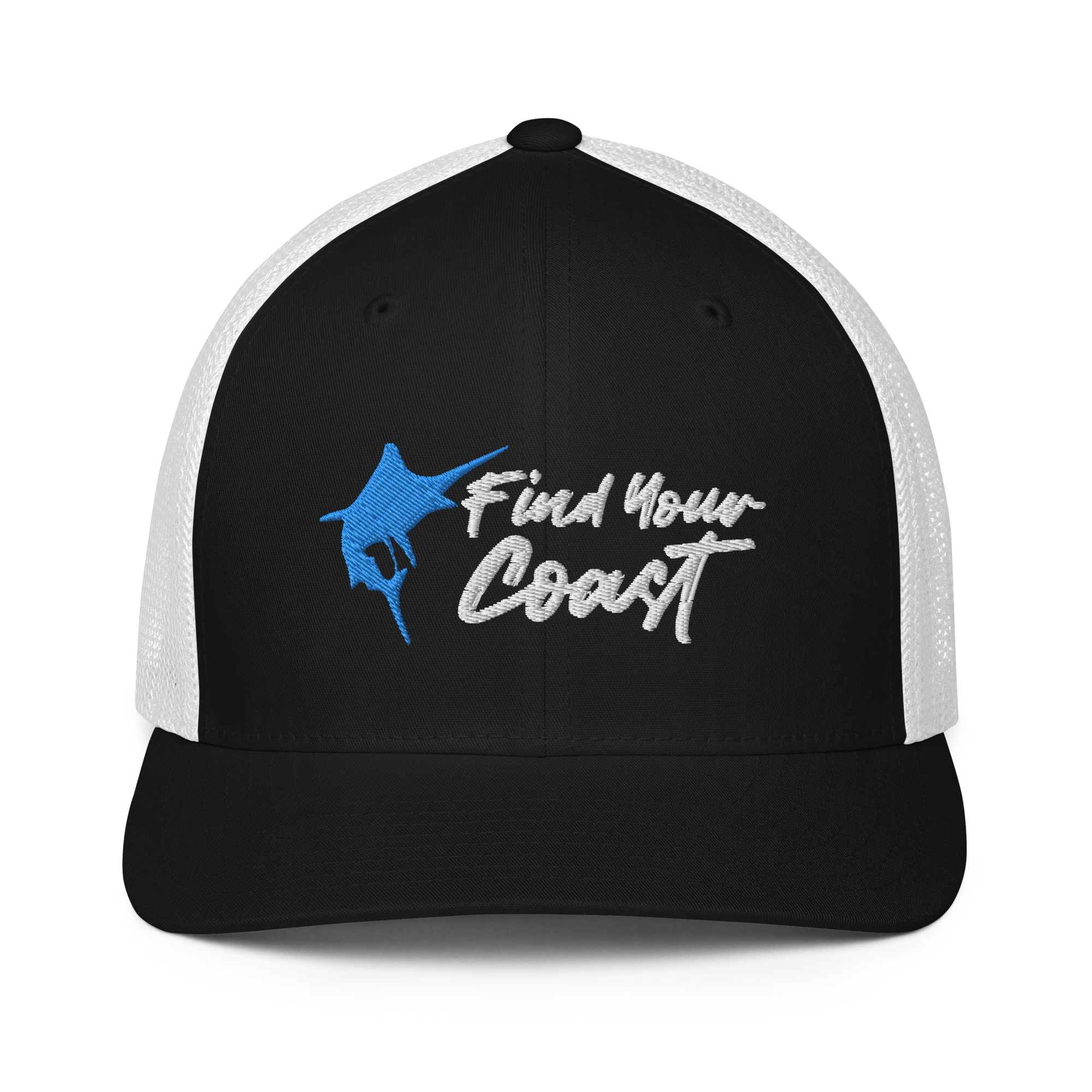 FYC Fishing Closed Back Flexfit Mid Profile Trucker Hat FIND YOUR COAST  CO