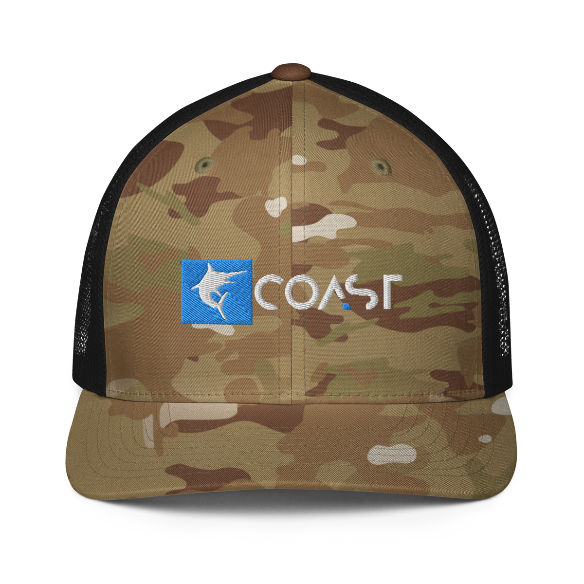 Find Your Coast Fishing Flexfit Trucker Hats Caramel