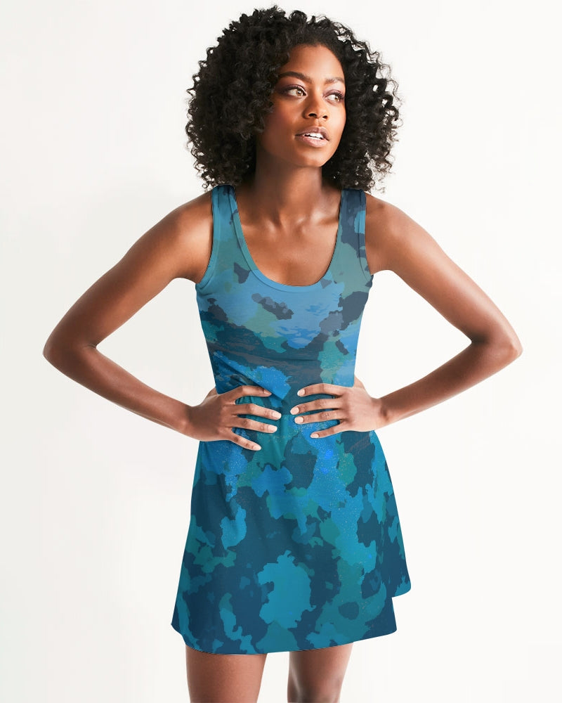 Find Your Coast Ocean Camo Racerback Dress S Find Your Coast Ocean Camo Racerback Dress S