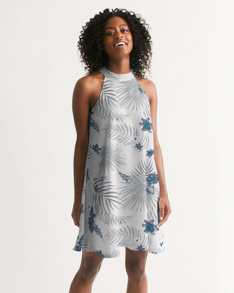 Find Your Coast Palm Soul Casual Halter Dress XS