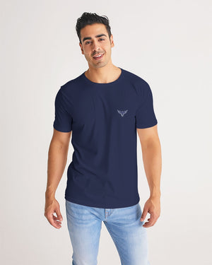 Men's Charter Stripe Performance Crewneck Harbor Blue Shirt FIND YOUR COAST  CO