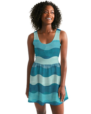 Women's Beaches Casual and Fun Scoop Neck Skater Dress FIND YOUR COAST  CO