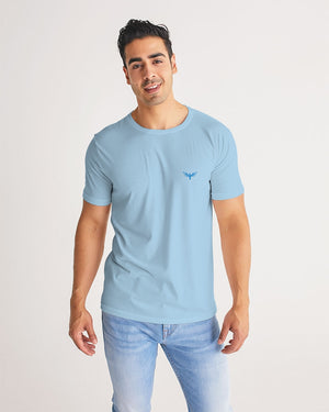 Men's Charter Stripe Performance Crewneck Gulf Blue Shirt FIND YOUR COAST  CO