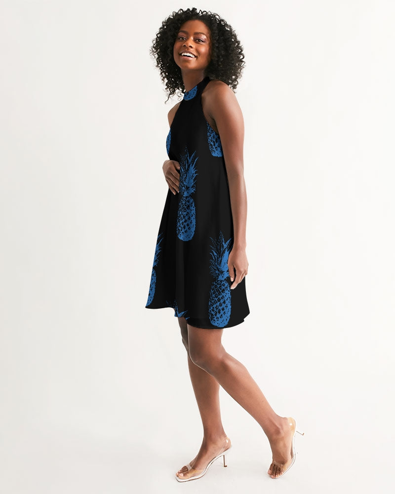 Find Your Coast Pineapple Halter Dress S Find Your Coast Pineapple Halter Dress S