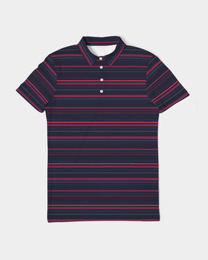 Inlet Stripe Slim Fit Short Sleeve Polo FIND YOUR COAST  CO