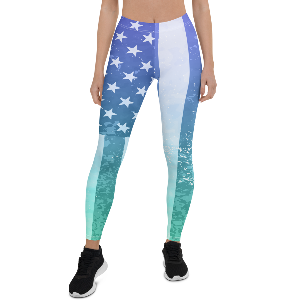 Women's All Day Comfort FYC Americana Full Length Leggings FIND YOUR COAST  CO
