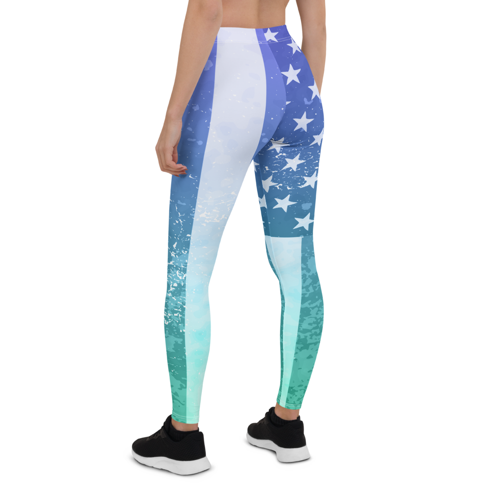 Women's All Day Comfort FYC Americana Full Length Leggings FIND YOUR COAST  CO