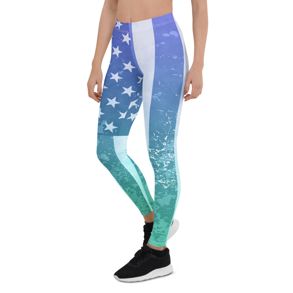 Women's All Day Comfort FYC Americana Full Length Leggings FIND YOUR COAST  CO