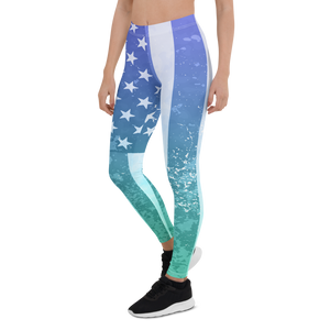 Women's All Day Comfort FYC Americana Full Length Leggings FIND YOUR COAST  CO