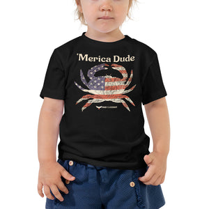 Find Your Coast Merica Dude Toddler Short Sleeve Tee (2T - 5T) FIND YOUR COAST  CO