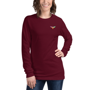 Women's All American Charter Series Maroon Rainbow Crewneck Long Sleeve Shirt FIND YOUR COAST  CO