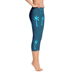 Women's All Day Comfort Capri Leggings Under The Palms FIND YOUR COAST  CO