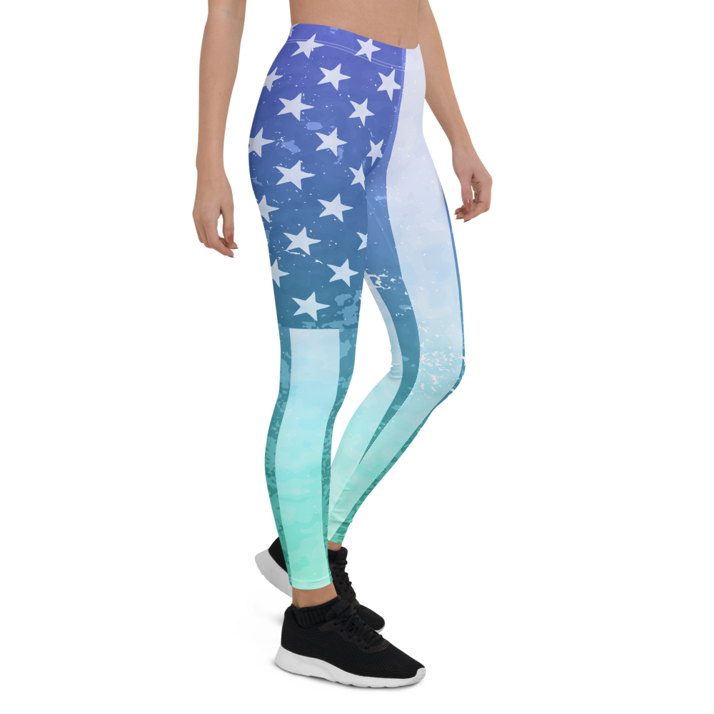 Women's All Day Comfort FYC Americana Full Length Leggings FIND YOUR COAST  CO