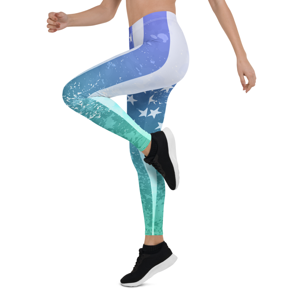 Women's All Day Comfort FYC Americana Full Length Leggings FIND YOUR COAST  CO