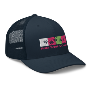 Find Your Coast Palm Season Mid-Profile Trucker Hat FIND YOUR COAST  CO
