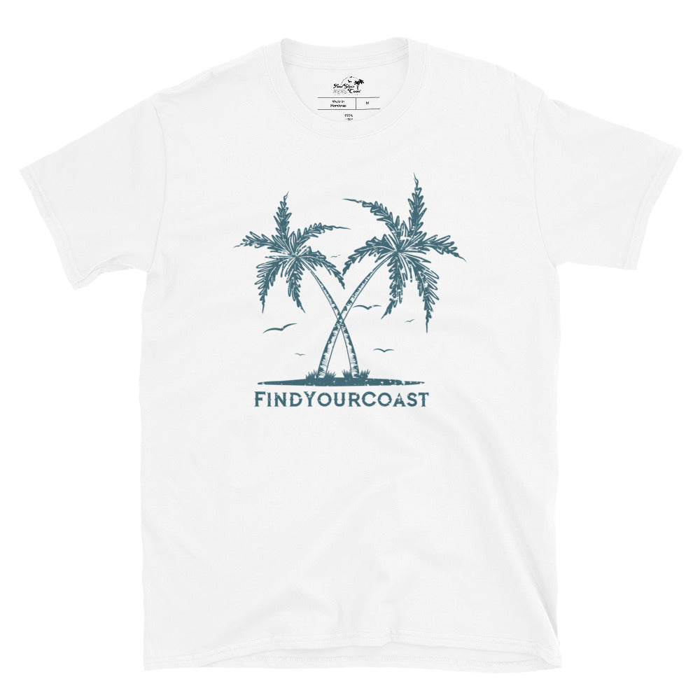 Twin Palms White Short-Sleeve Tee FIND YOUR COAST  CO